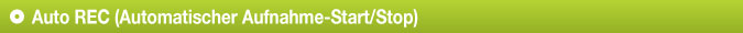 Auto REC (Automatischer Aufnahme-Start/Stop)