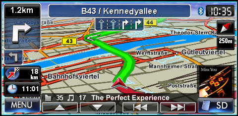 Map Display Hybrid Mode